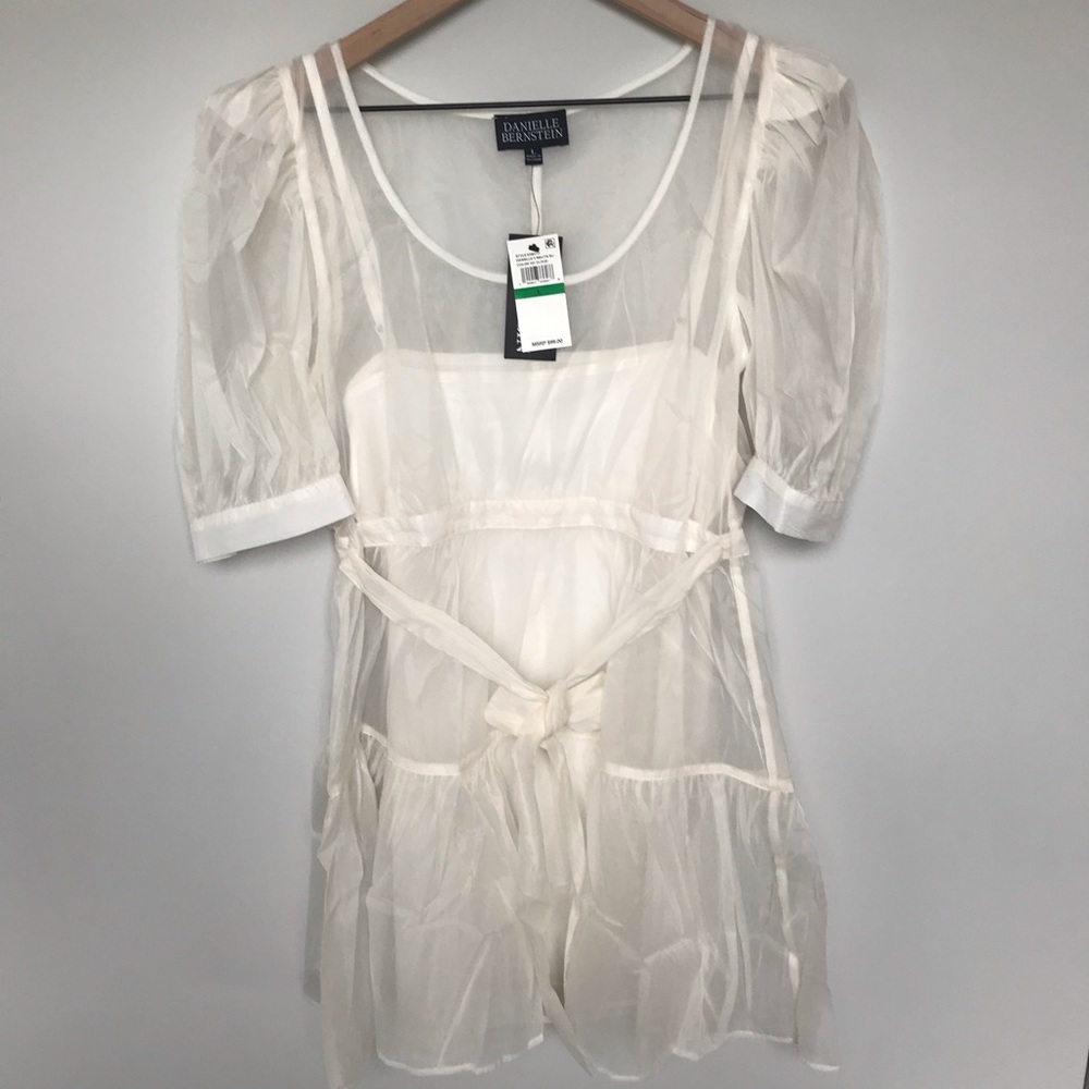 Danielle Bernstein Organza White Cloud Dress NWT - Picture 4 of 7
